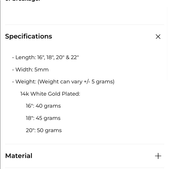 USED 20inch GLD Shop Tennis Chain, Solid White Gold, CZ stones.. flawless - Picture 4 of 5